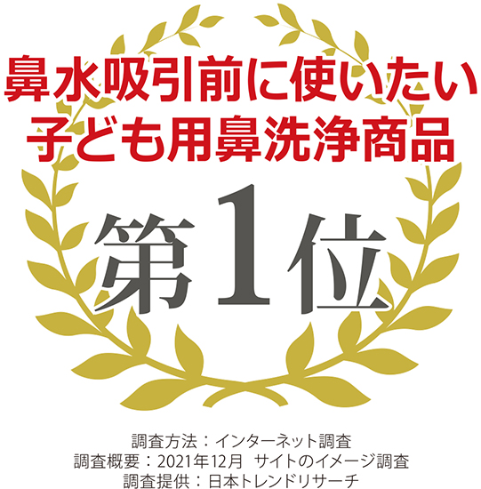 ベビー製品が「鼻水吸引前に使いたい子ども用鼻洗浄商品」でNO.１獲得！！